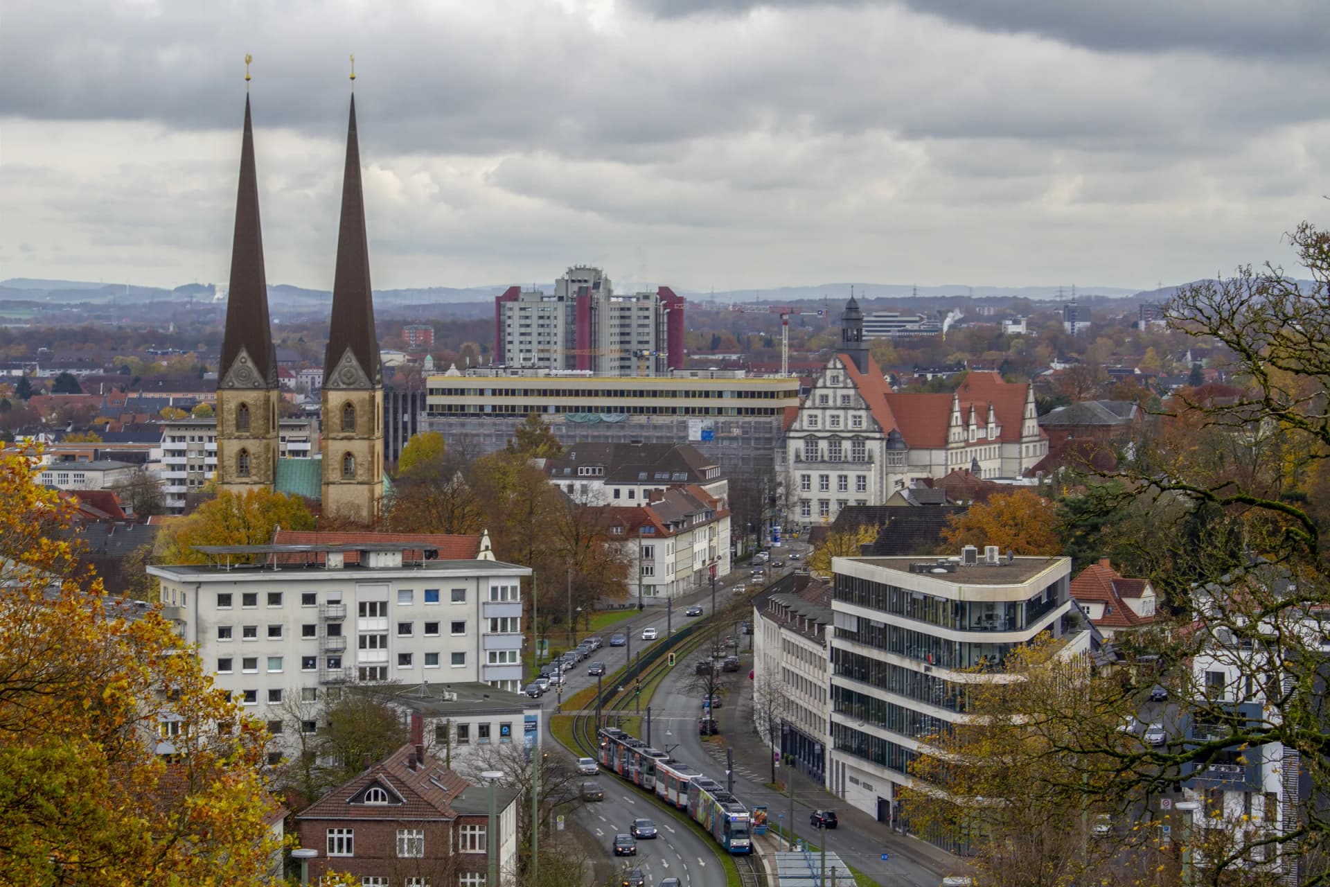 Blick über die Bielefelder Innenstadt
